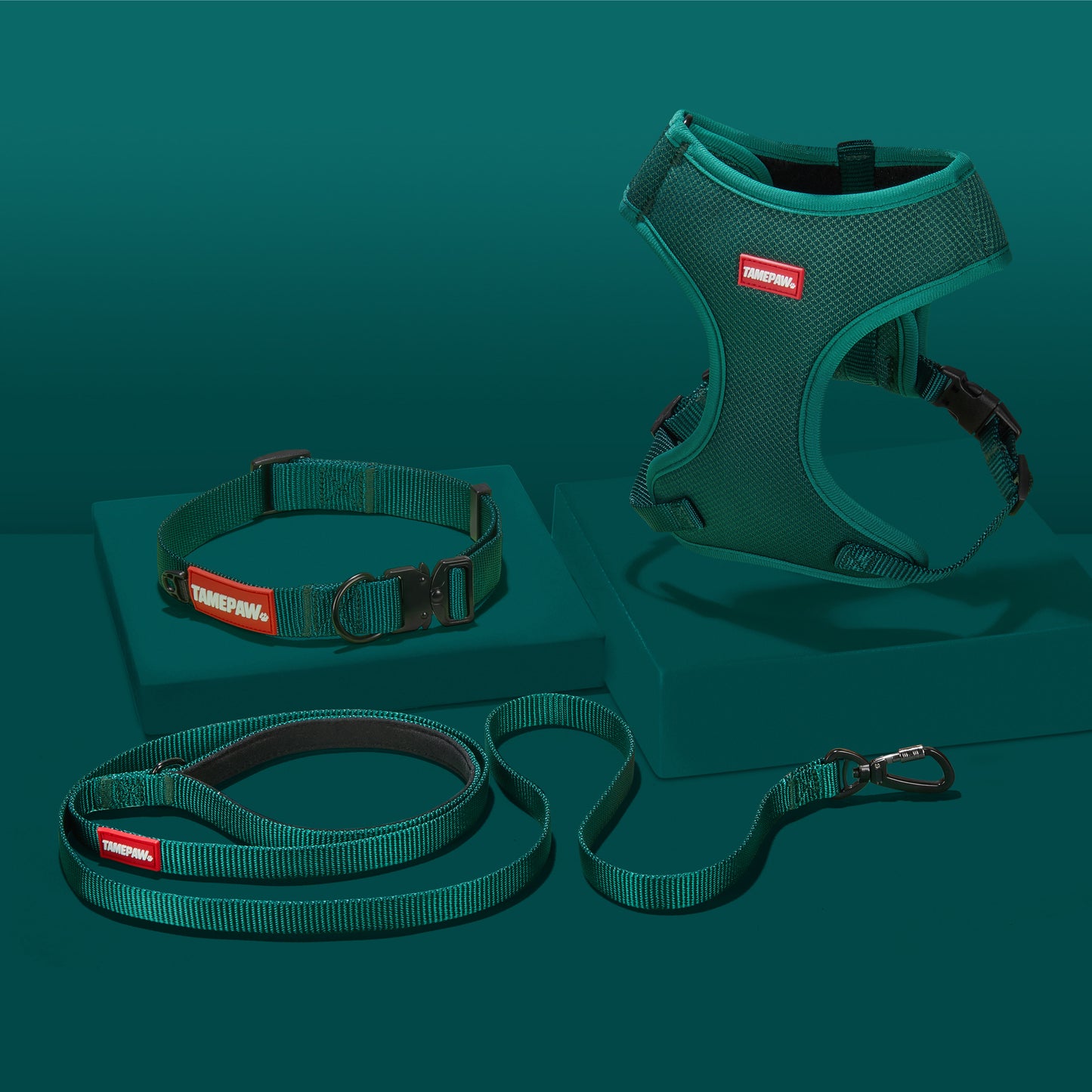 Airform Dog Walking Kit - Green Edition 001: Harness, Collar & Lead